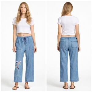 Johnny Was Sarabi Pull-On Chambray Pants $248 Size XL    J1724
